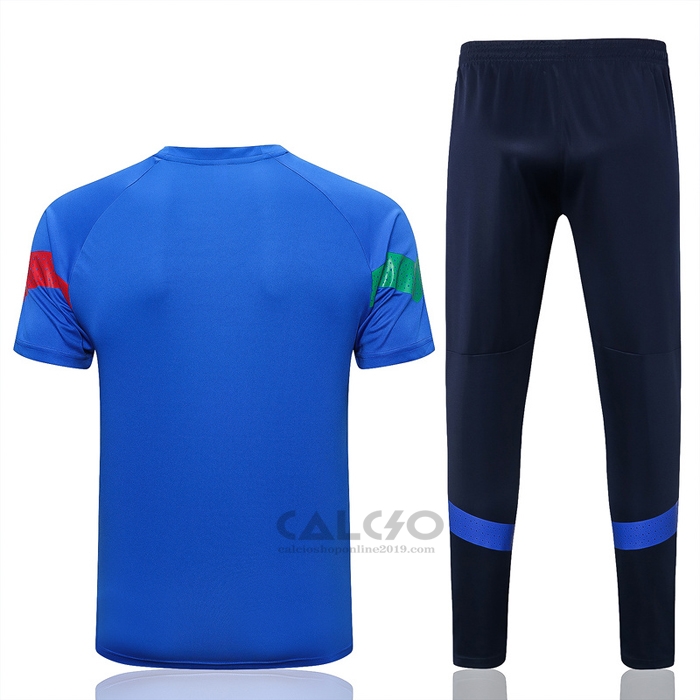 Tuta da Track Italia Manica Corta 2022-2023 Blu
